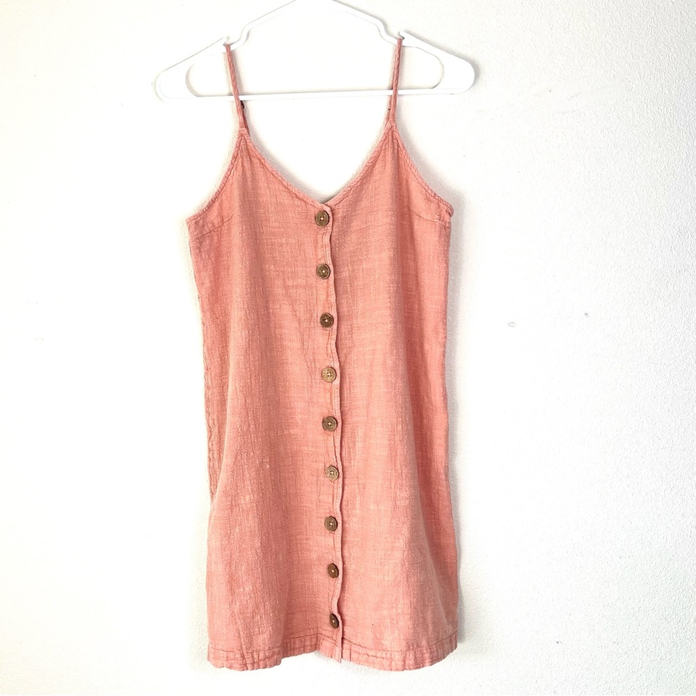 Rip Curl “Classic Surf Dress” coral spaghetti strap mini dress size small - Picture 2 of 8